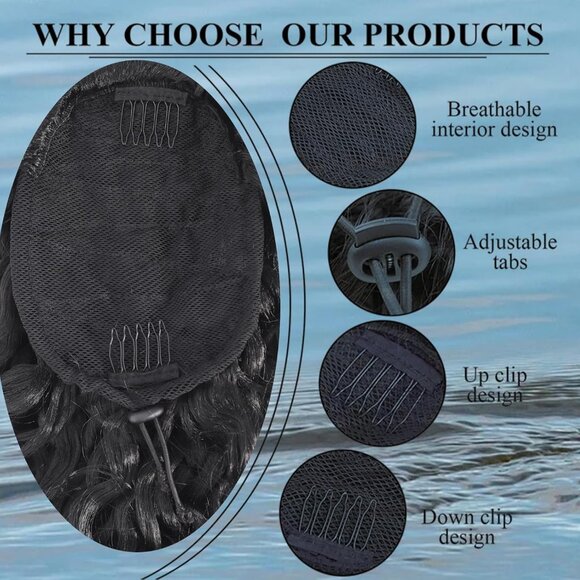 18" CTRLALT Ponytail Extension for Black Women Drawstring Clip in Hairpiece NEW - Picture 4 of 7